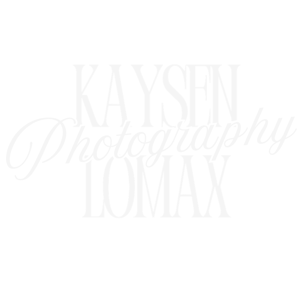Kaysen Lomax Photography wordmark in white on navy