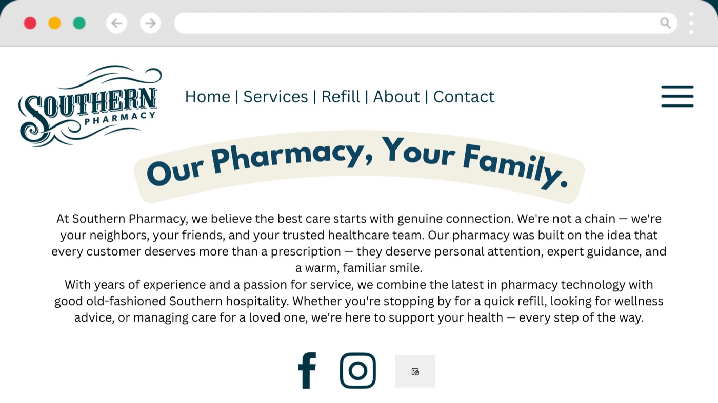 Website concept, about page