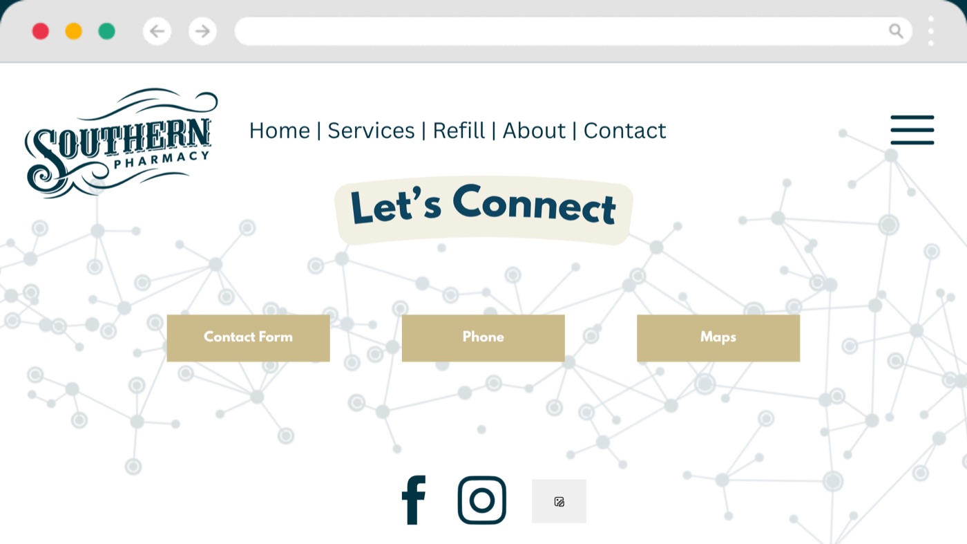 Website concept, contact page