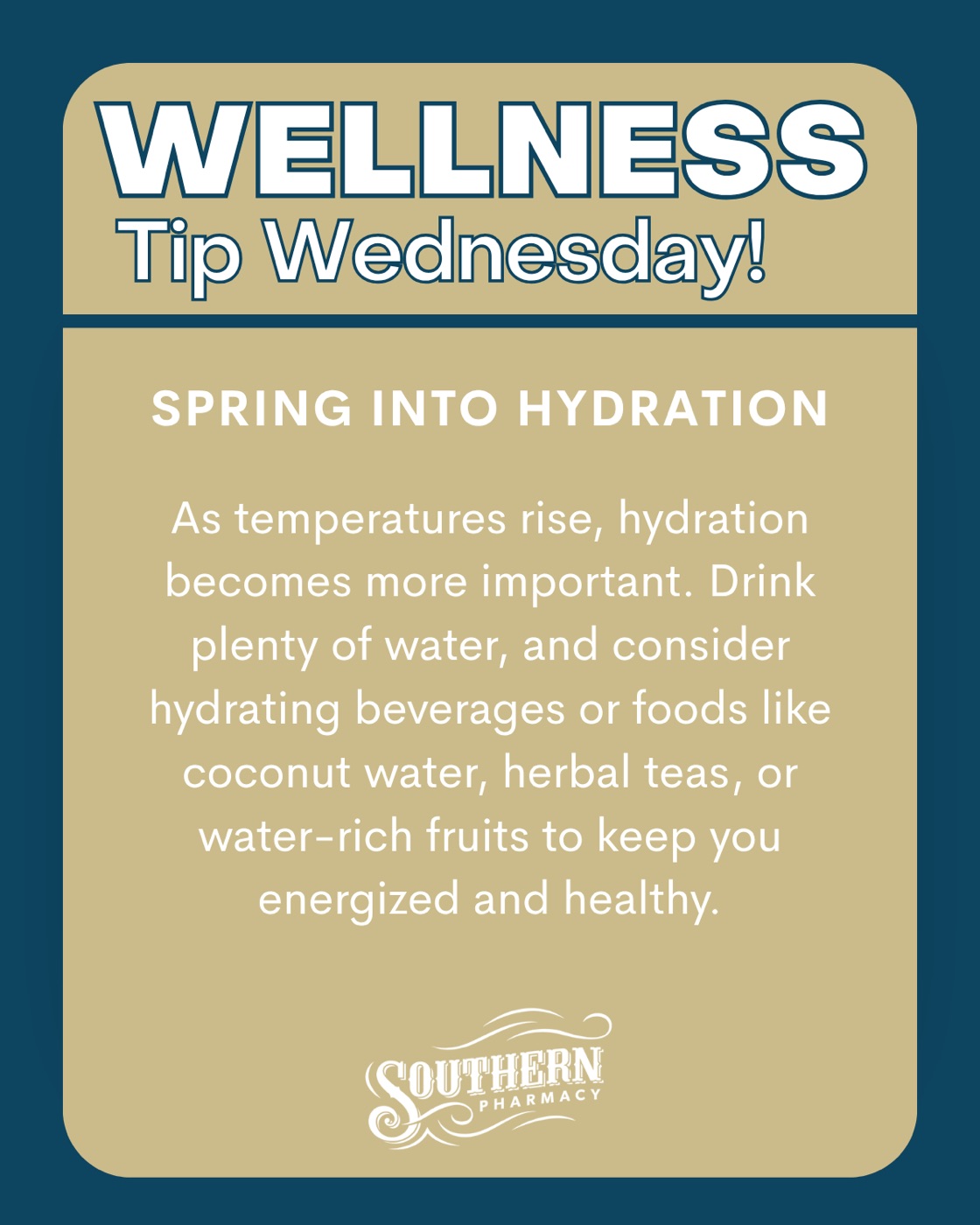 Wellness Tip Wednesday: spring into hydration