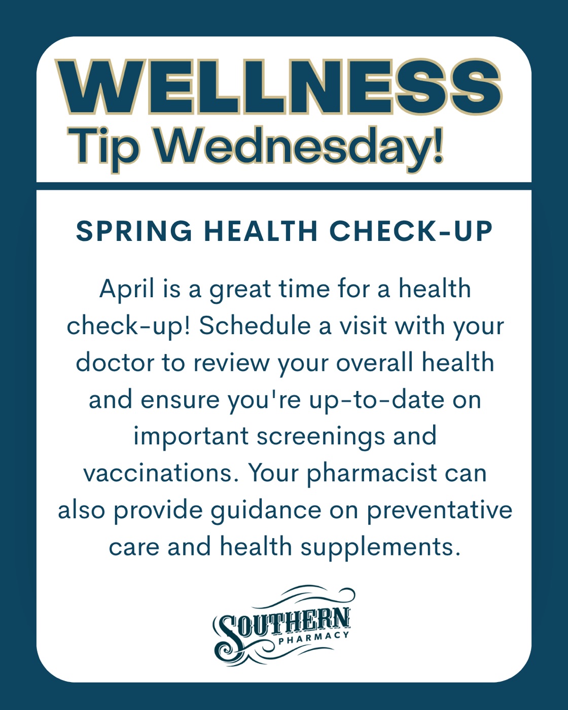 Wellness Tip Wednesday: spring health check-up