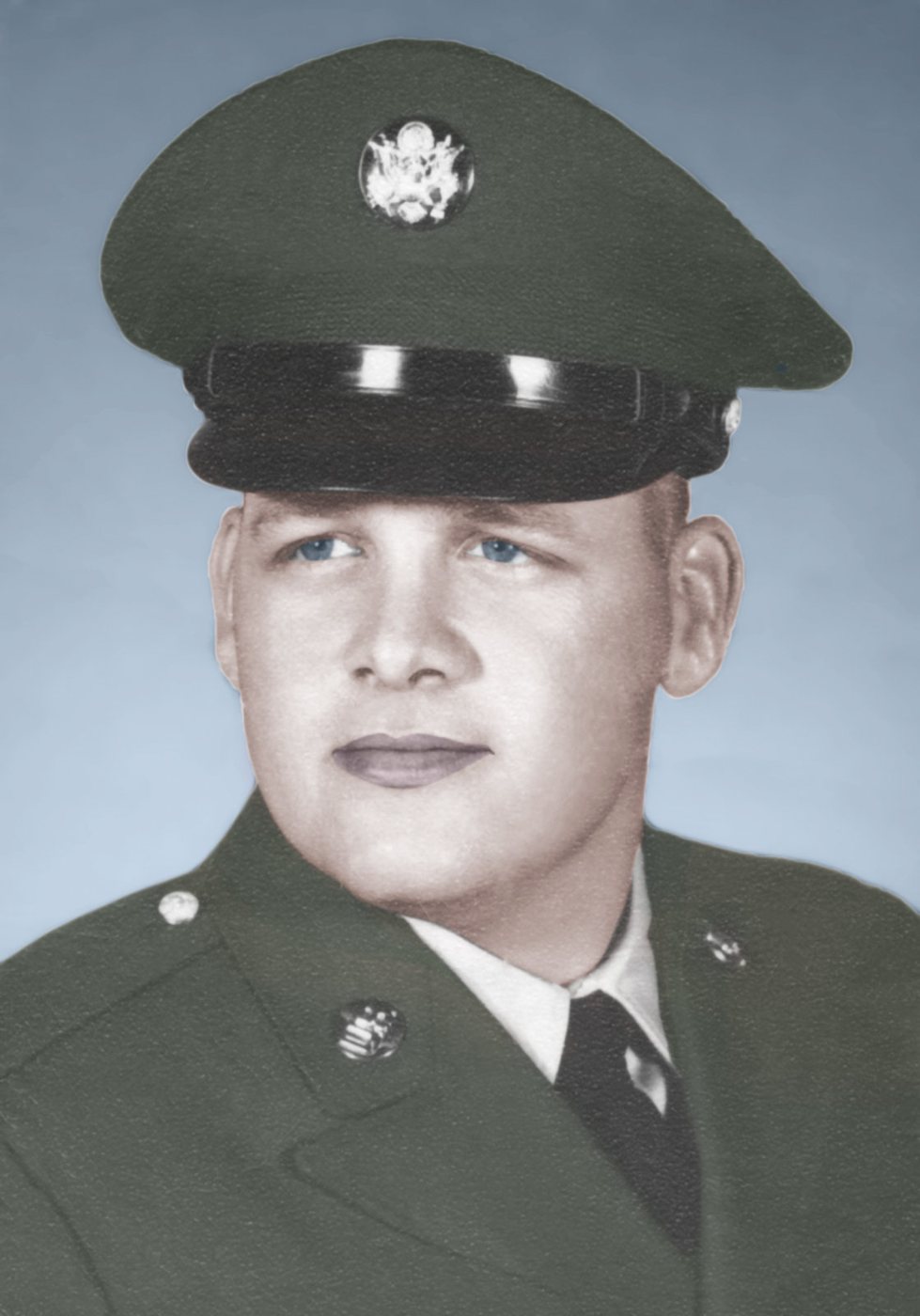 Army portrait restored and colorized