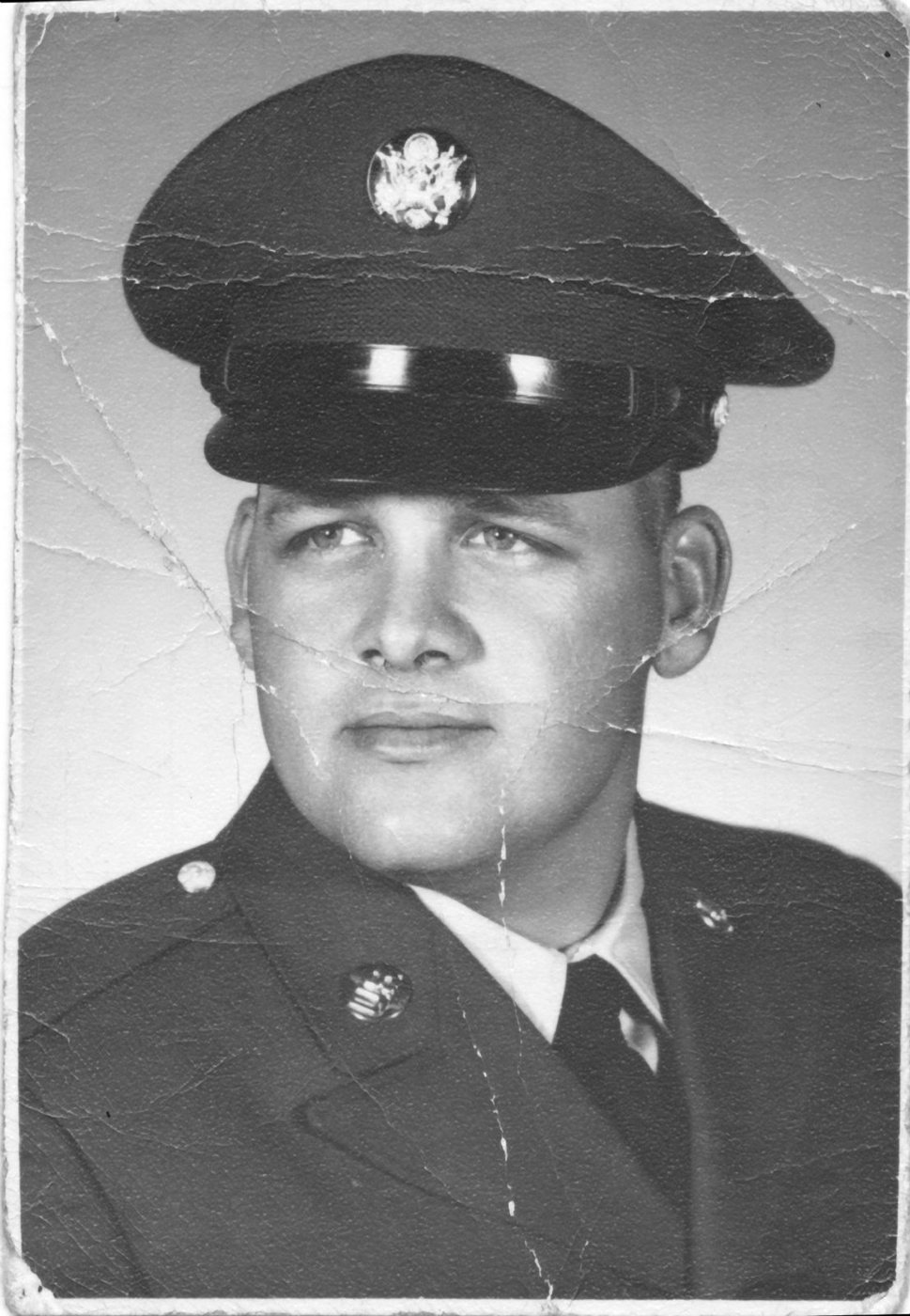 Damaged original army portrait