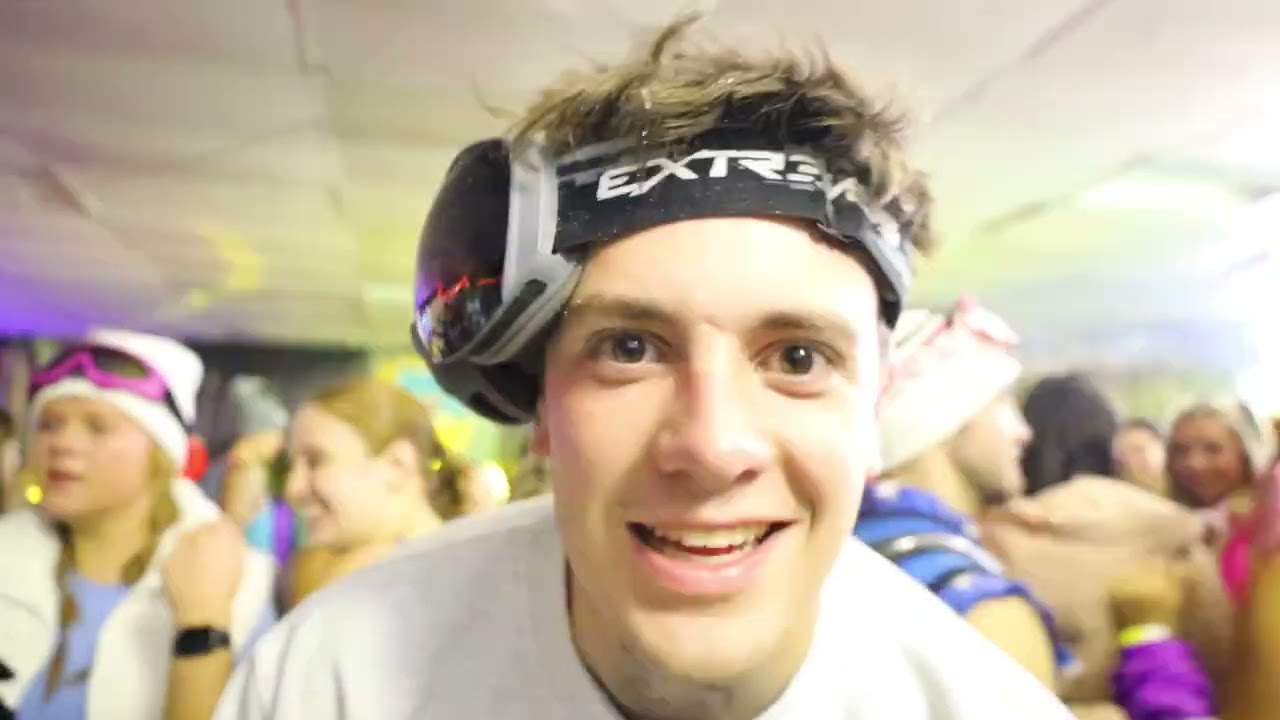 Still from the Sigma Chi Ski Lodge event video